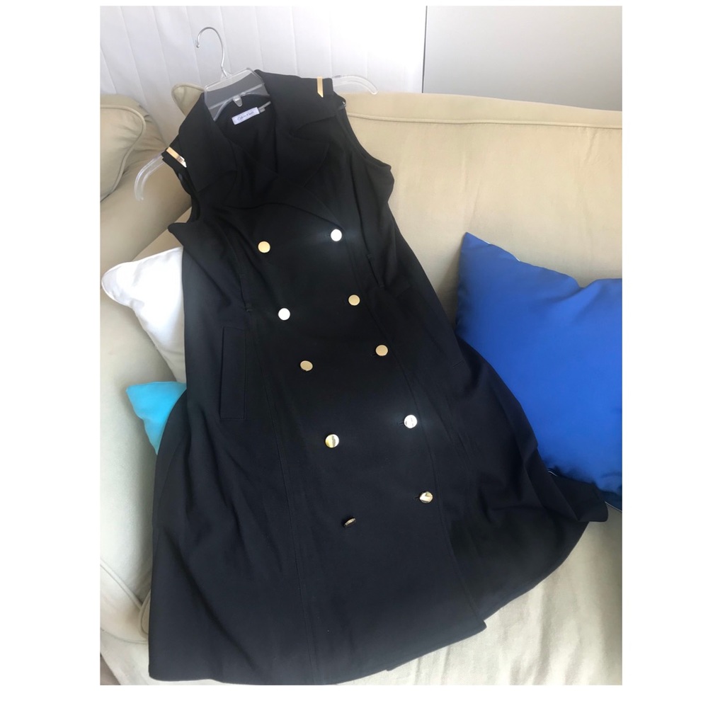 Calvin Klein Dress • Black with Golden Accessories